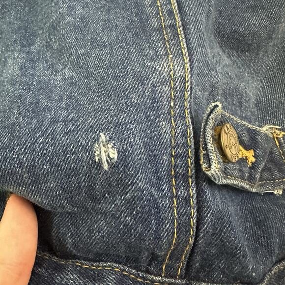 East West Womens Vintage 80s Denim Jean Jacket Plus Size 2x Butterfly Beaded - Picture 13 of 13